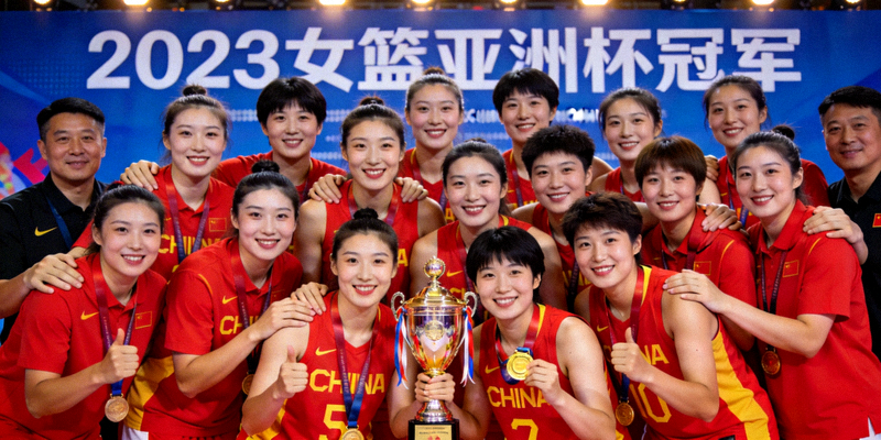 中国女篮亚洲杯夺冠 队员庆祝胜利合影